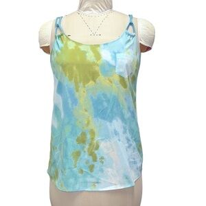 Jessica Simpson | Watercolor Tank Top Braided‎ Rope Strap Tank M